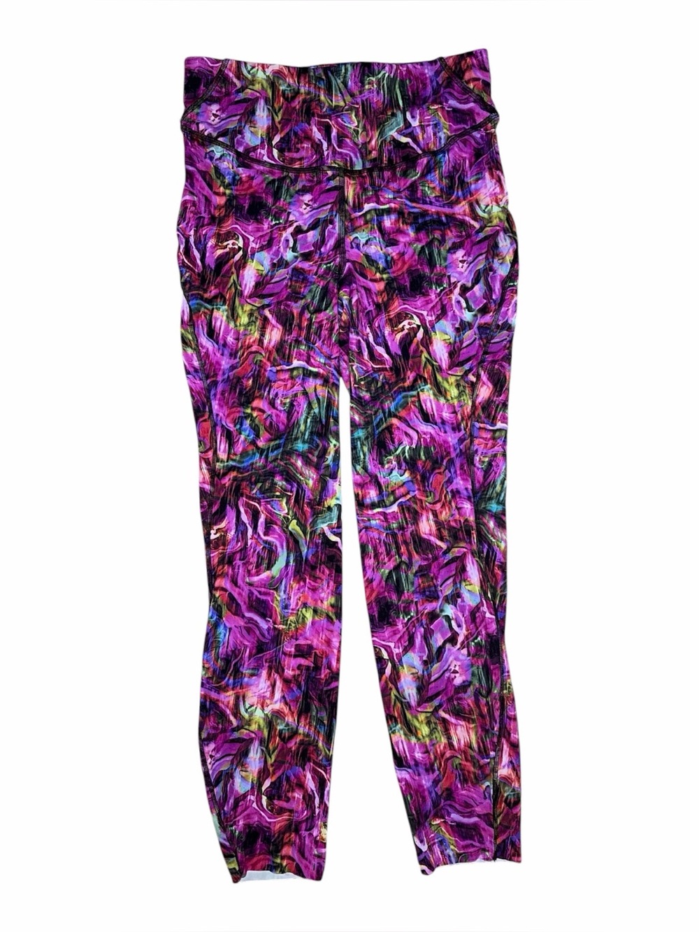 Lululemon Size High-Rise Hyper Flow Pink Multi 7/8ths Leggings